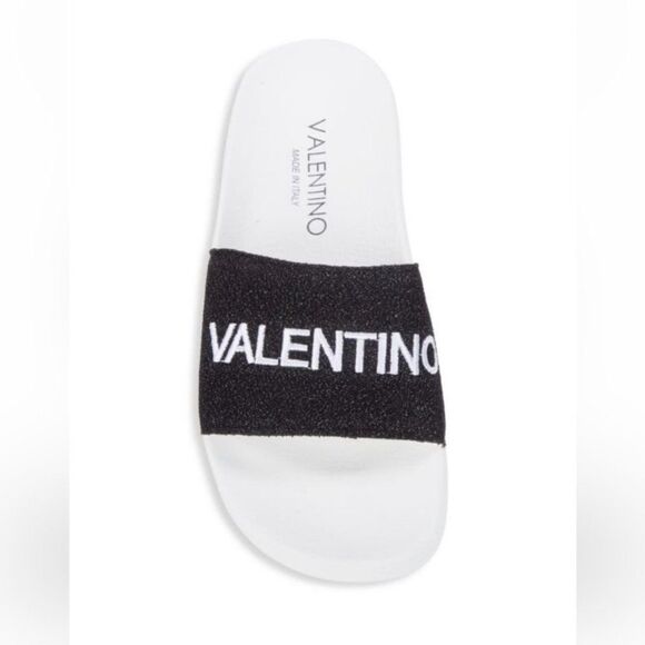 Valentino by Mario Valentino glitter pool slides - Picture 1 of 6